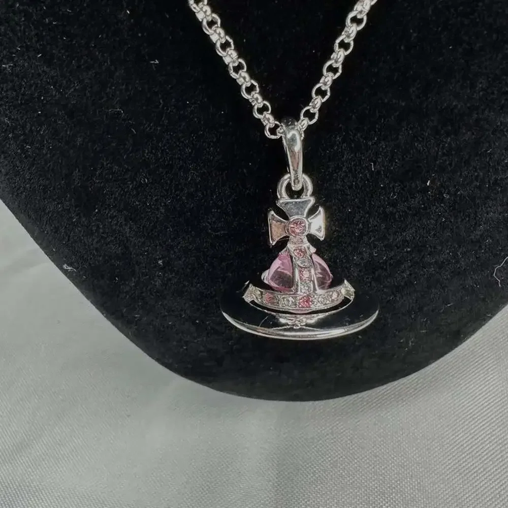 Vivienne Westwood Pink Cross Pendant B 84 C